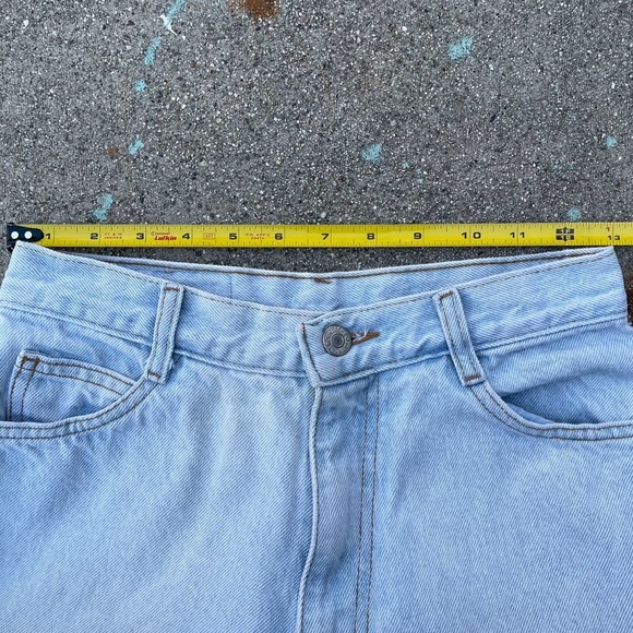 VINTAGE JORDACHE HIGH WAISTED JEANS ankle zipper Sz 26 tapered 12” rise preloved - Picture 5 of 9